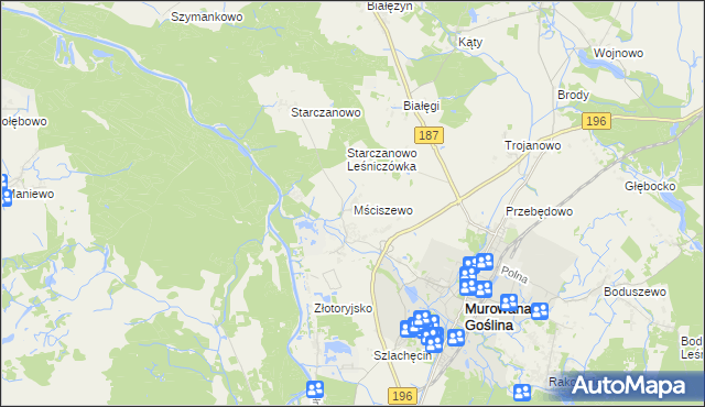 mapa Mściszewo, Mściszewo na mapie Targeo