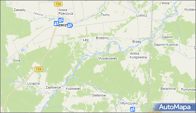 mapa Mysiakowiec, Mysiakowiec na mapie Targeo