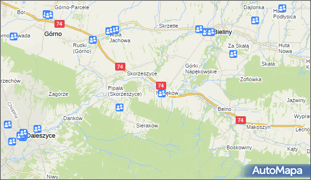 mapa Napęków, Napęków na mapie Targeo