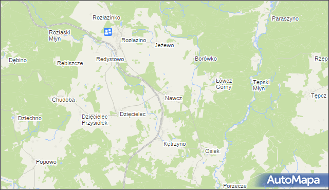 mapa Nawcz, Nawcz na mapie Targeo