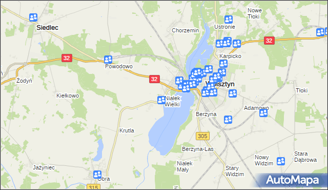 mapa Niałek Wielki, Niałek Wielki na mapie Targeo