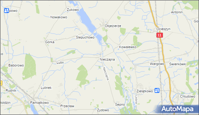 mapa Nieczajna, Nieczajna na mapie Targeo