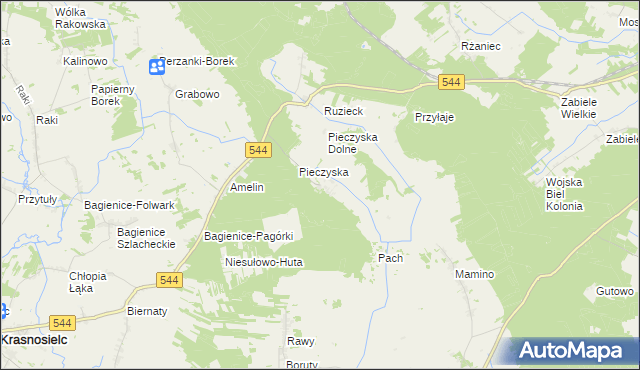 mapa Niesułowo-Wieś, Niesułowo-Wieś na mapie Targeo