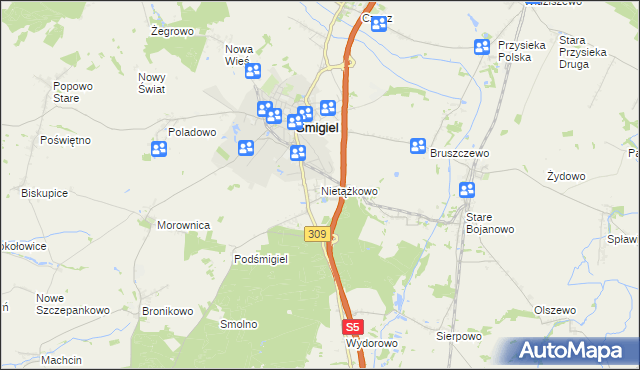 mapa Nietążkowo, Nietążkowo na mapie Targeo