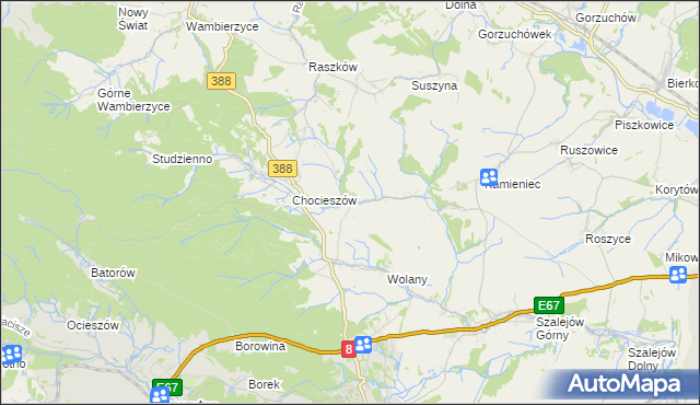 mapa Niwa gmina Szczytna, Niwa gmina Szczytna na mapie Targeo