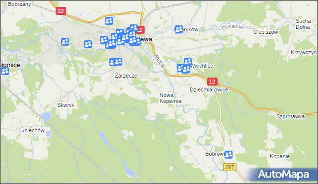 mapa Nowa Kopernia, Nowa Kopernia na mapie Targeo