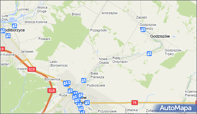 mapa Nowa Osada, Nowa Osada na mapie Targeo