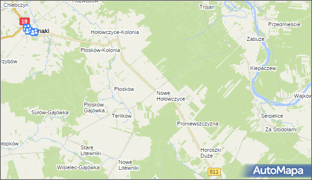mapa Nowe Hołowczyce, Nowe Hołowczyce na mapie Targeo