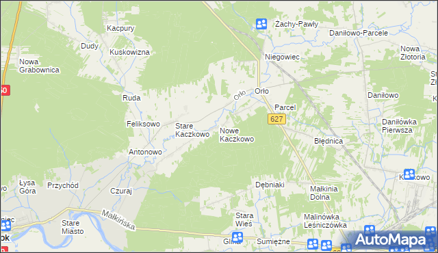 mapa Nowe Kaczkowo, Nowe Kaczkowo na mapie Targeo
