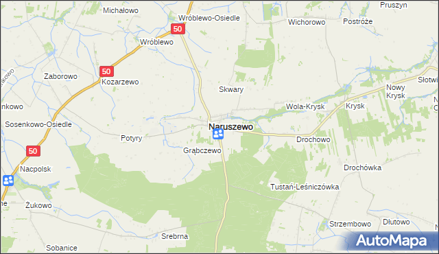 mapa Nowe Naruszewo, Nowe Naruszewo na mapie Targeo