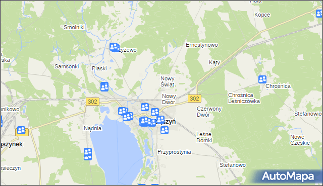 mapa Nowy Dwór gmina Zbąszyń, Nowy Dwór gmina Zbąszyń na mapie Targeo