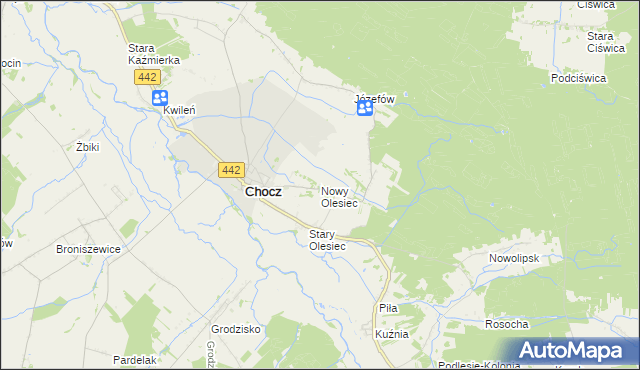 mapa Nowy Olesiec, Nowy Olesiec na mapie Targeo