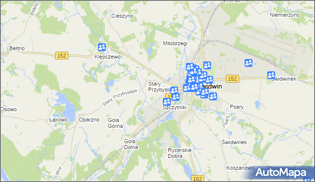 mapa Nowy Przybysław, Nowy Przybysław na mapie Targeo