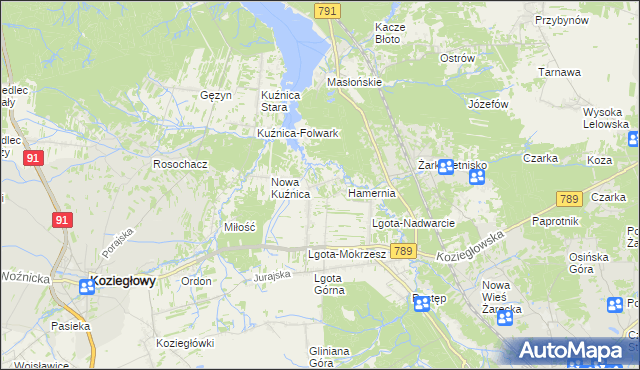 mapa Oczko, Oczko na mapie Targeo