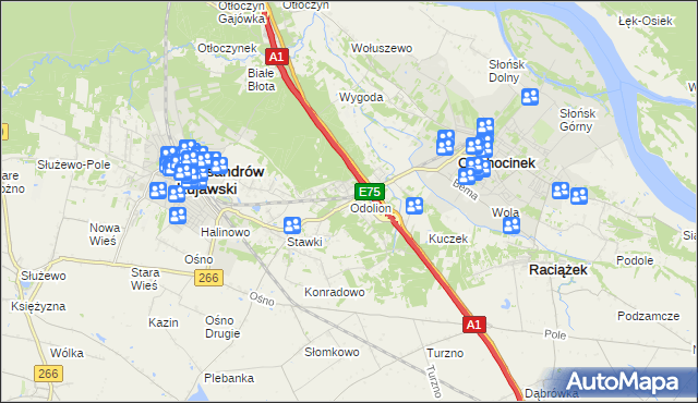 mapa Odolion, Odolion na mapie Targeo