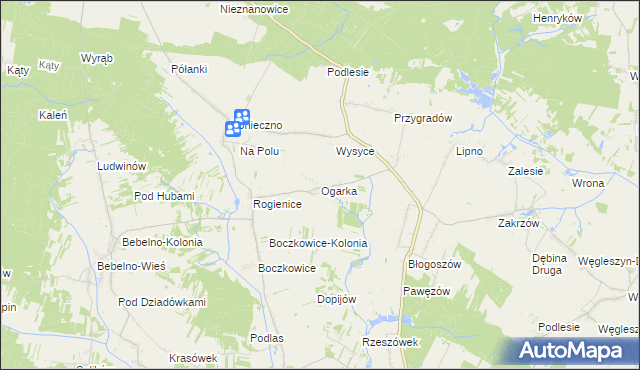 mapa Ogarka, Ogarka na mapie Targeo