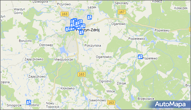 mapa Ogartówko, Ogartówko na mapie Targeo