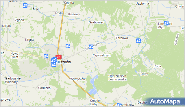 mapa Ogorzelczyn, Ogorzelczyn na mapie Targeo