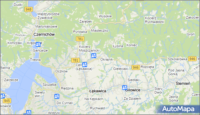 mapa Okrajnik, Okrajnik na mapie Targeo