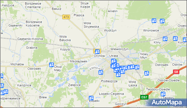 mapa Orchów, Orchów na mapie Targeo