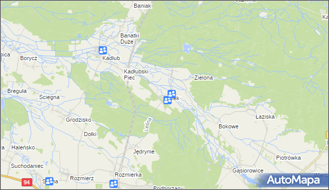 mapa Osiek gmina Strzelce Opolskie, Osiek gmina Strzelce Opolskie na mapie Targeo