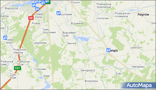 mapa Ossowice, Ossowice na mapie Targeo