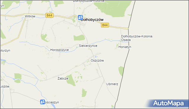 mapa Oszczów-Kolonia, Oszczów-Kolonia na mapie Targeo