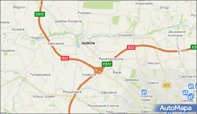 mapa Panieńszczyzna, Panieńszczyzna na mapie Targeo