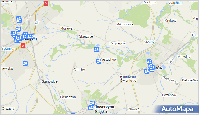 mapa Pastuchów, Pastuchów na mapie Targeo