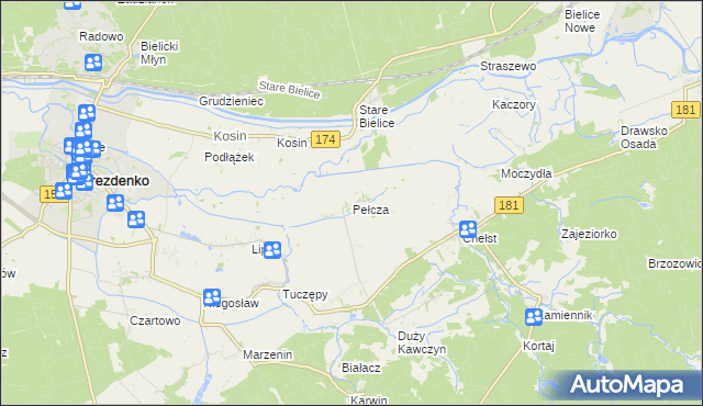 mapa Pełcza, Pełcza na mapie Targeo