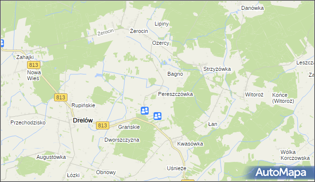 mapa Pereszczówka, Pereszczówka na mapie Targeo