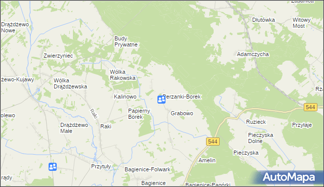 mapa Perzanki-Borek, Perzanki-Borek na mapie Targeo