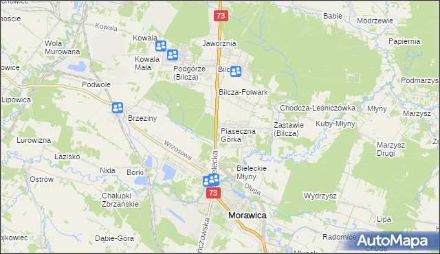 mapa Piaseczna Górka, Piaseczna Górka na mapie Targeo