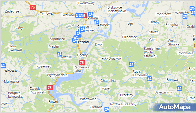 mapa Piaski-Drużków, Piaski-Drużków na mapie Targeo