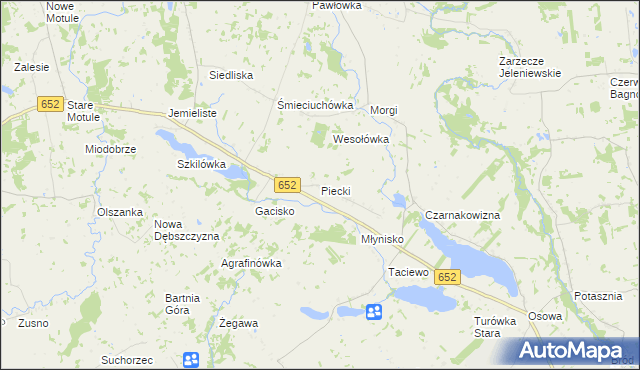 mapa Piecki gmina Filipów, Piecki gmina Filipów na mapie Targeo