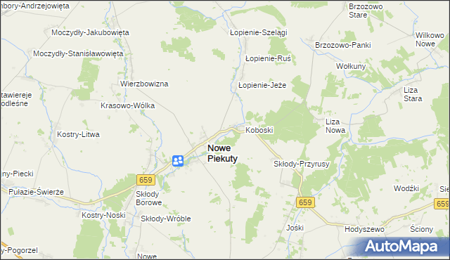 mapa Piekuty-Urbany, Piekuty-Urbany na mapie Targeo