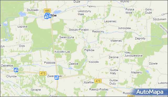 mapa Piętków, Piętków na mapie Targeo
