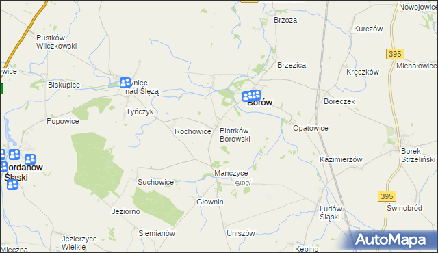 mapa Piotrków Borowski, Piotrków Borowski na mapie Targeo