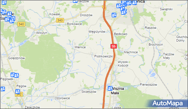mapa Piotrkowiczki, Piotrkowiczki na mapie Targeo