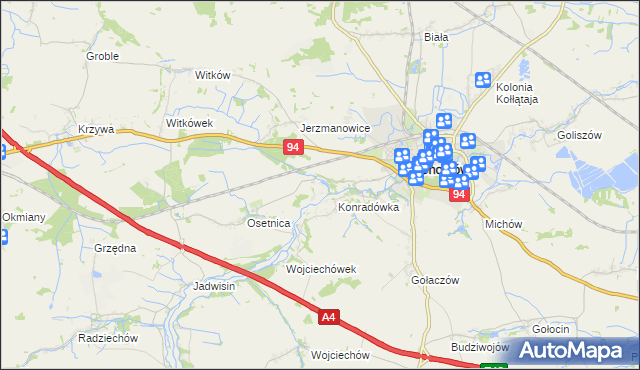 mapa Piotrowice gmina Chojnów, Piotrowice gmina Chojnów na mapie Targeo