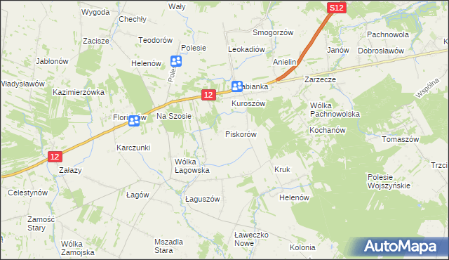 mapa Piskorów, Piskorów na mapie Targeo