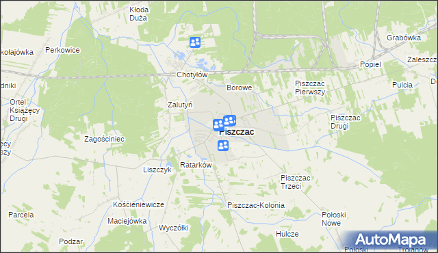 mapa Piszczac, Piszczac na mapie Targeo