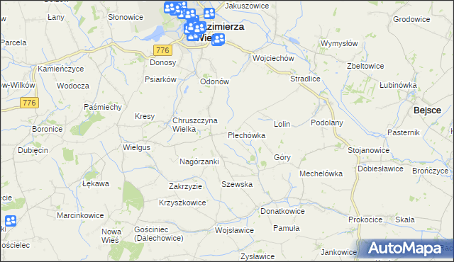 mapa Plechówka, Plechówka na mapie Targeo