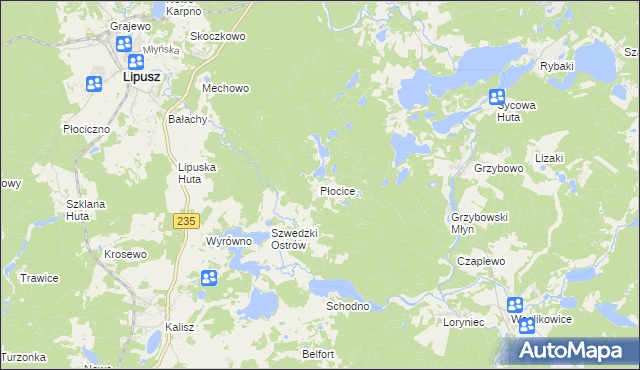 mapa Płocice, Płocice na mapie Targeo