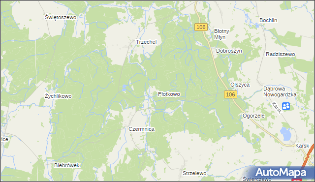 mapa Płotkowo, Płotkowo na mapie Targeo