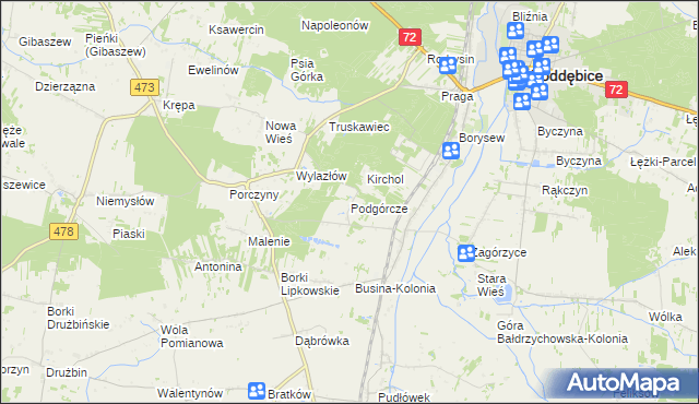 mapa Podgórcze, Podgórcze na mapie Targeo