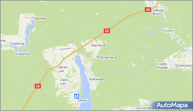 mapa Podmacharce, Podmacharce na mapie Targeo