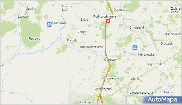 mapa Podostrówek, Podostrówek na mapie Targeo