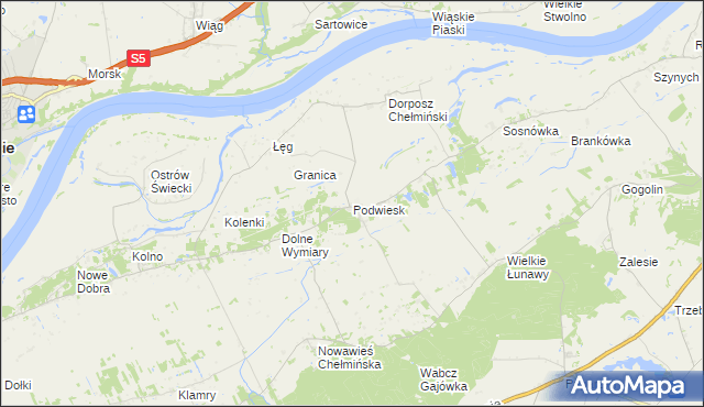 mapa Podwiesk, Podwiesk na mapie Targeo