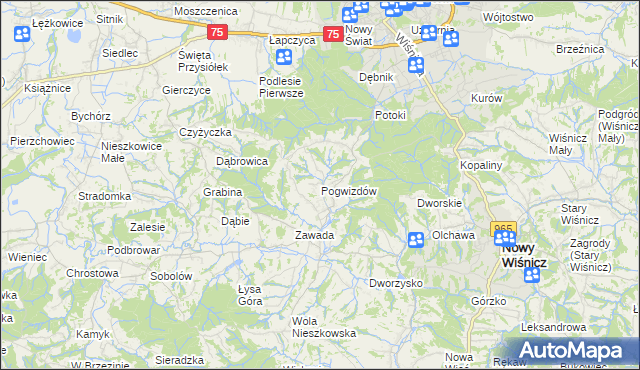 mapa Pogwizdów gmina Bochnia, Pogwizdów gmina Bochnia na mapie Targeo